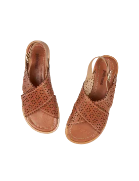 Amber Sandal - Cognac