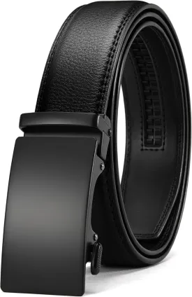 CHAOREN Mens Belt - Mens Ratchet Belt Leather 1 3/8" for Dress Pant - Micro Adjustable Belt Fit Everywhere