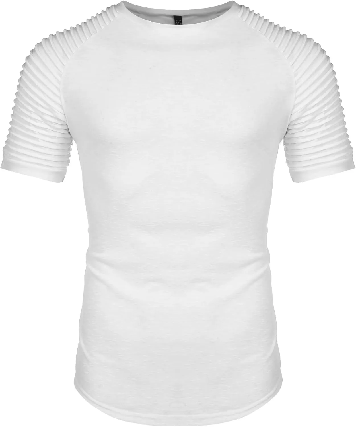 COOFANDY Men's Muscle T-Shirt Pleated Raglan Sleeve Bodybuilding Gym Tee Short Sleeve Fashion Workout Shirts Hipster Shirt