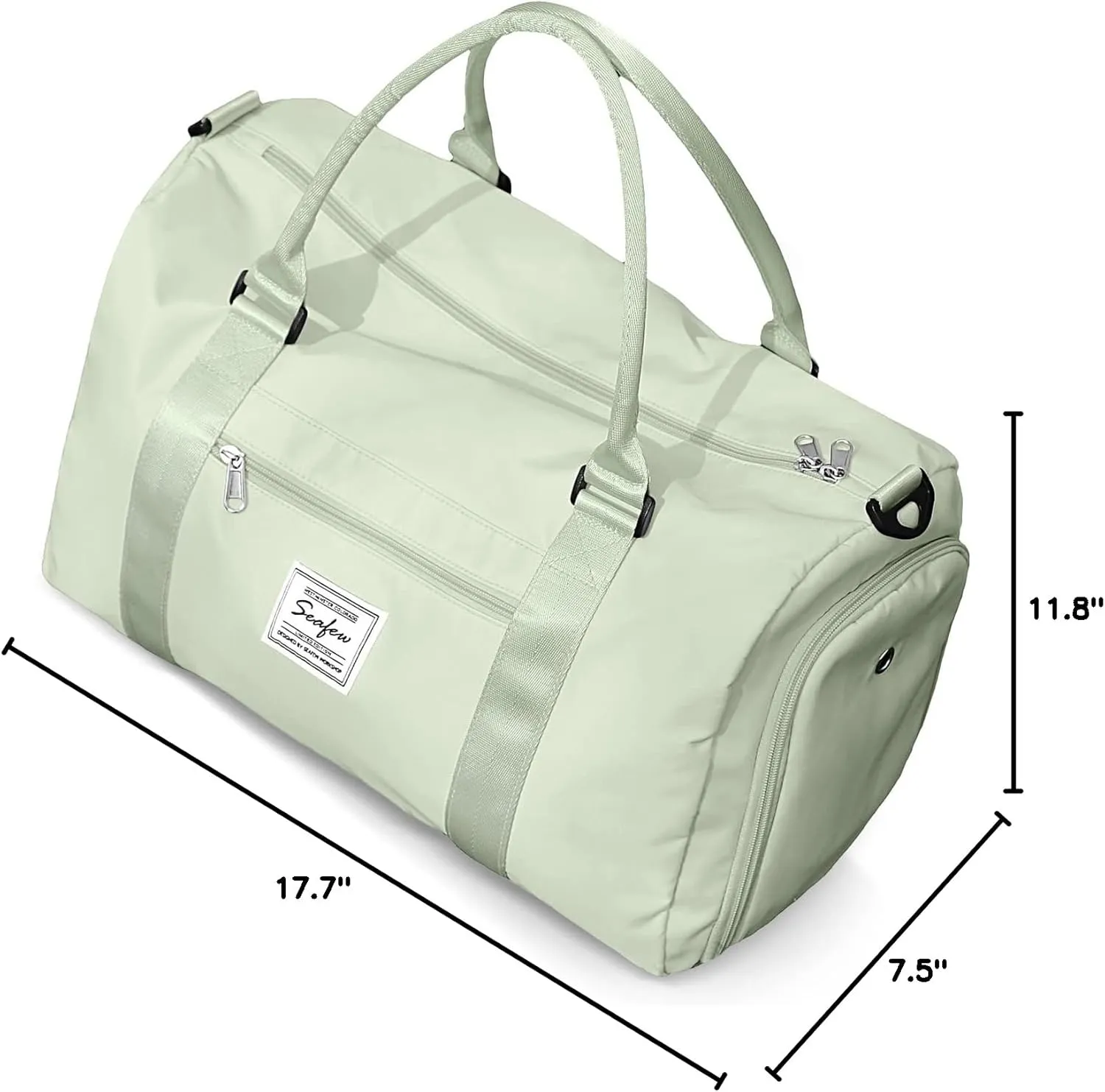 Gym Bags for Women Men with Shoes Compartment,Sports Duffle Bags Personal item travel Duffel Tote Bag Small Carry on Weekender Overnight Bag Workout Dance Bags Hospital Holdalls Grey Green