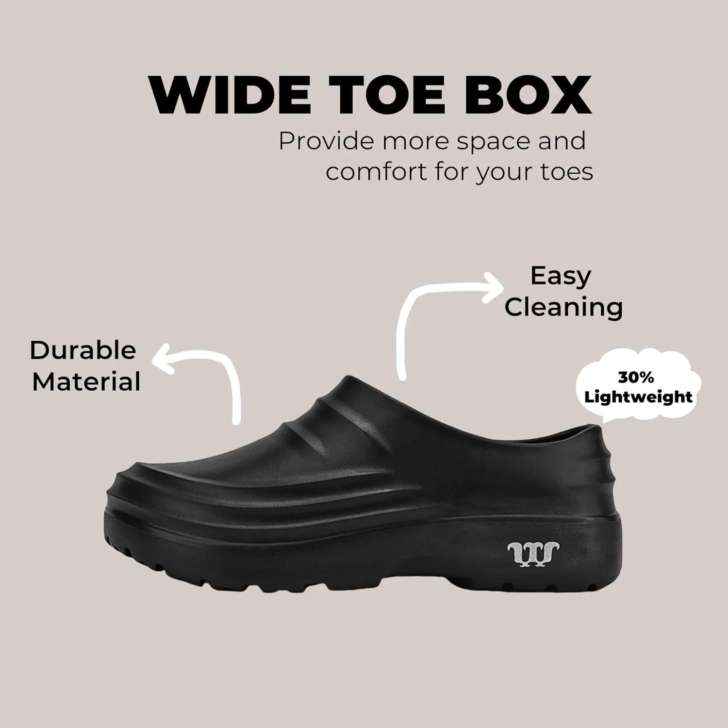 Mens Chef Work Shoes, Non Slip Oil Resistant Clogs Work Shoes, Kitchen Waterproof Nursing Safety Shoes