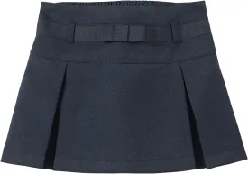 Nautica Girls' School Uniform Pleated Pull-on Scooter Skirt with Undershorts, Knit Waistband & Functional Pockets