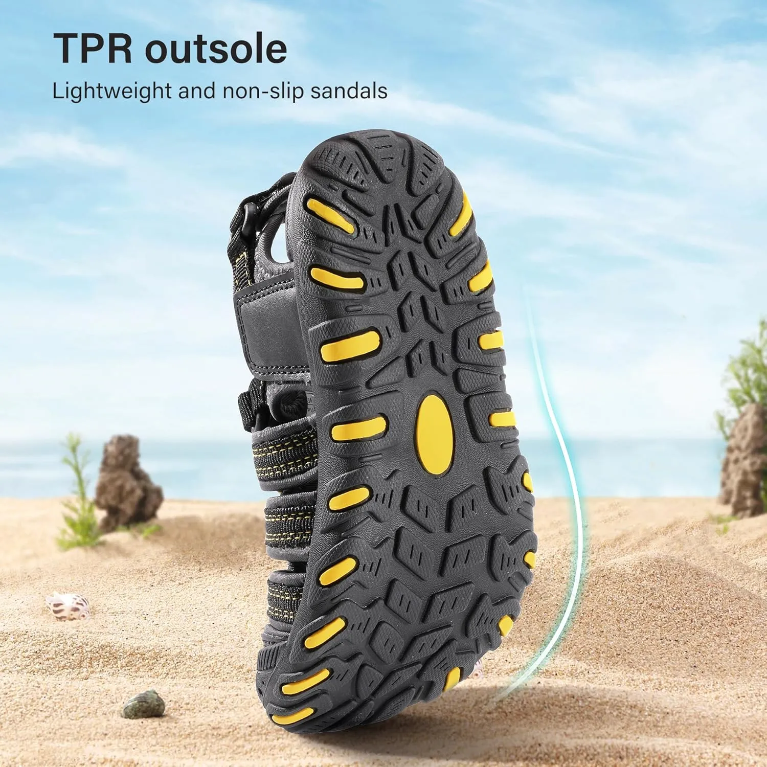 Stelle Boys Girls Sport Water Sandals Kids Summer Outdoor Beach Hiking Closed-Toe Athletic Shoes for Toddler/Little/Big Kids