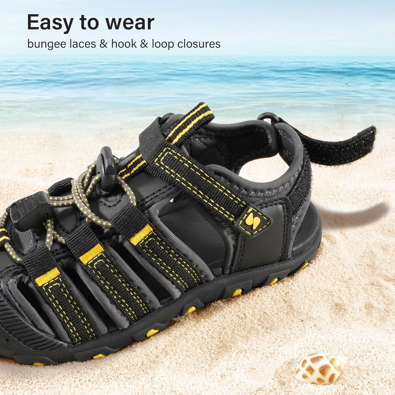 Stelle Boys Girls Sport Water Sandals Kids Summer Outdoor Beach Hiking Closed-Toe Athletic Shoes for Toddler/Little/Big Kids