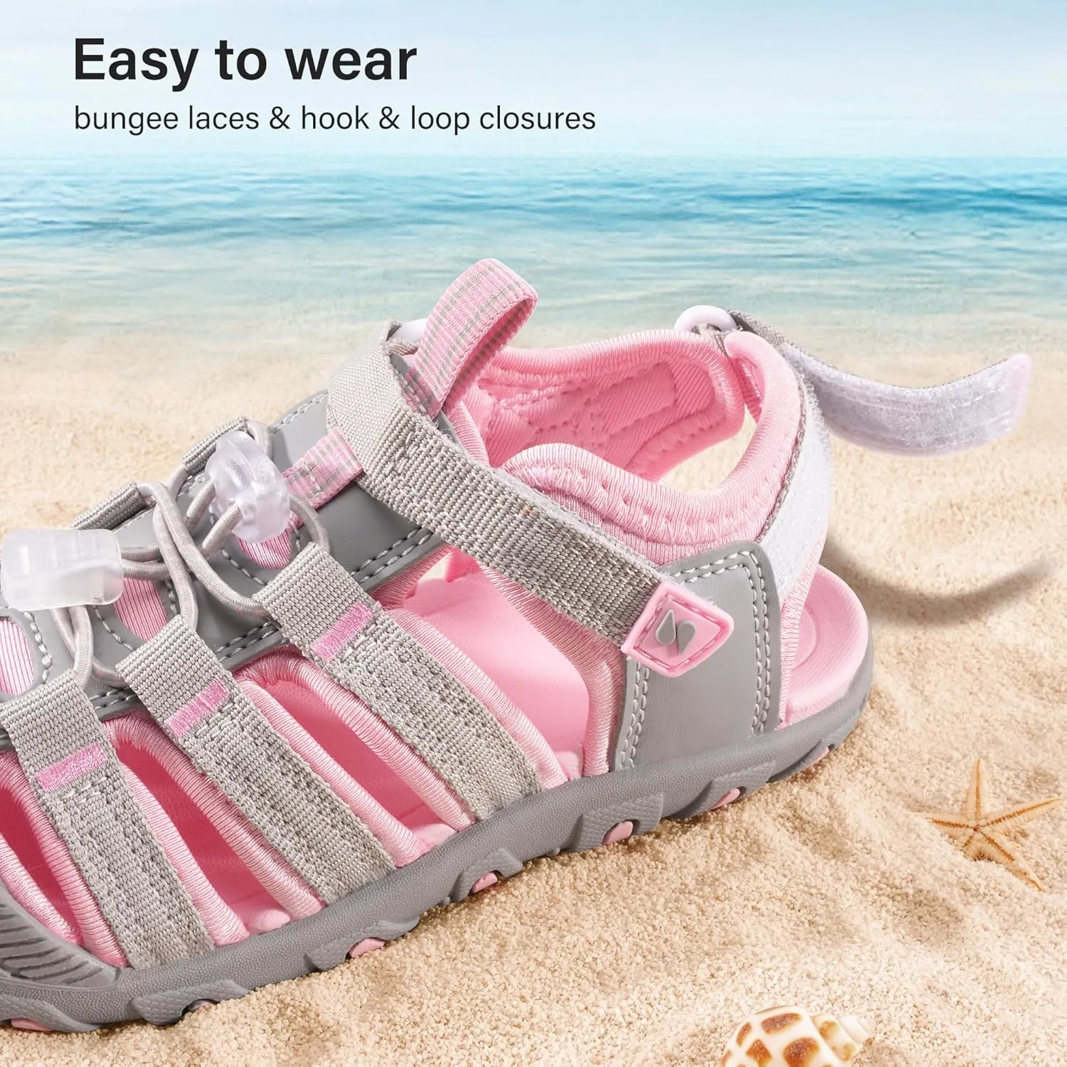 Stelle Boys Girls Sport Water Sandals Kids Summer Outdoor Beach Hiking Closed-Toe Athletic Shoes for Toddler/Little/Big Kids