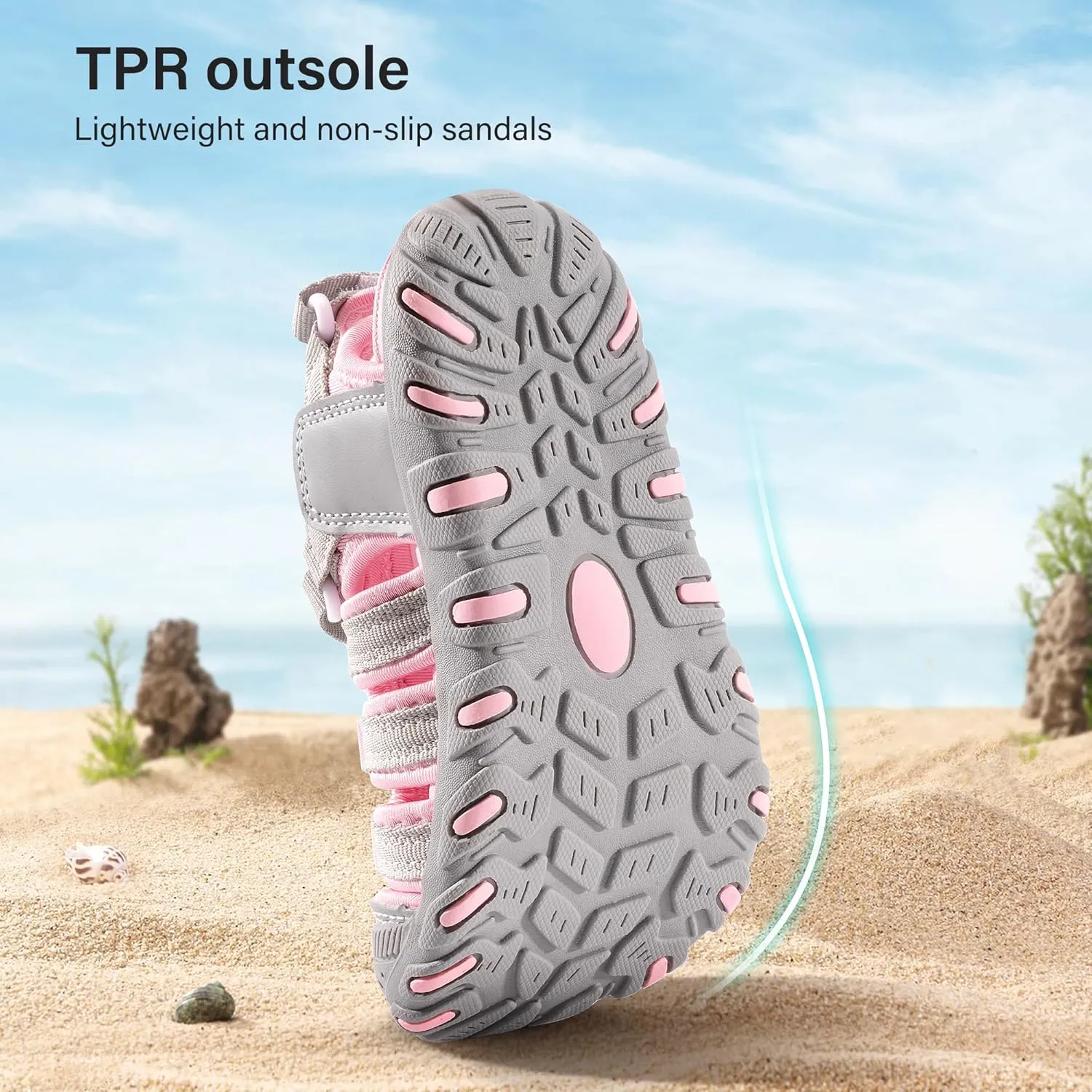 Stelle Boys Girls Sport Water Sandals Kids Summer Outdoor Beach Hiking Closed-Toe Athletic Shoes for Toddler/Little/Big Kids