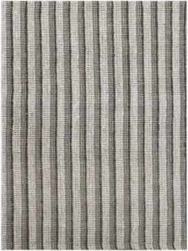 Tropics Striped Gray Hand-Woven Rug 5'x8'