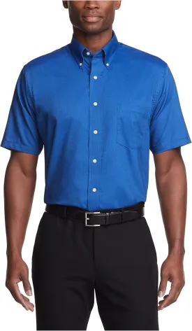 Van Heusen Men's Short Sleeve Regular Fit Oxford Solid Dress Shirt - Amazon Exclusive