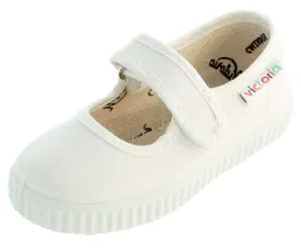 Victoria Girl's Single Strap Mary Jane, Blanco
