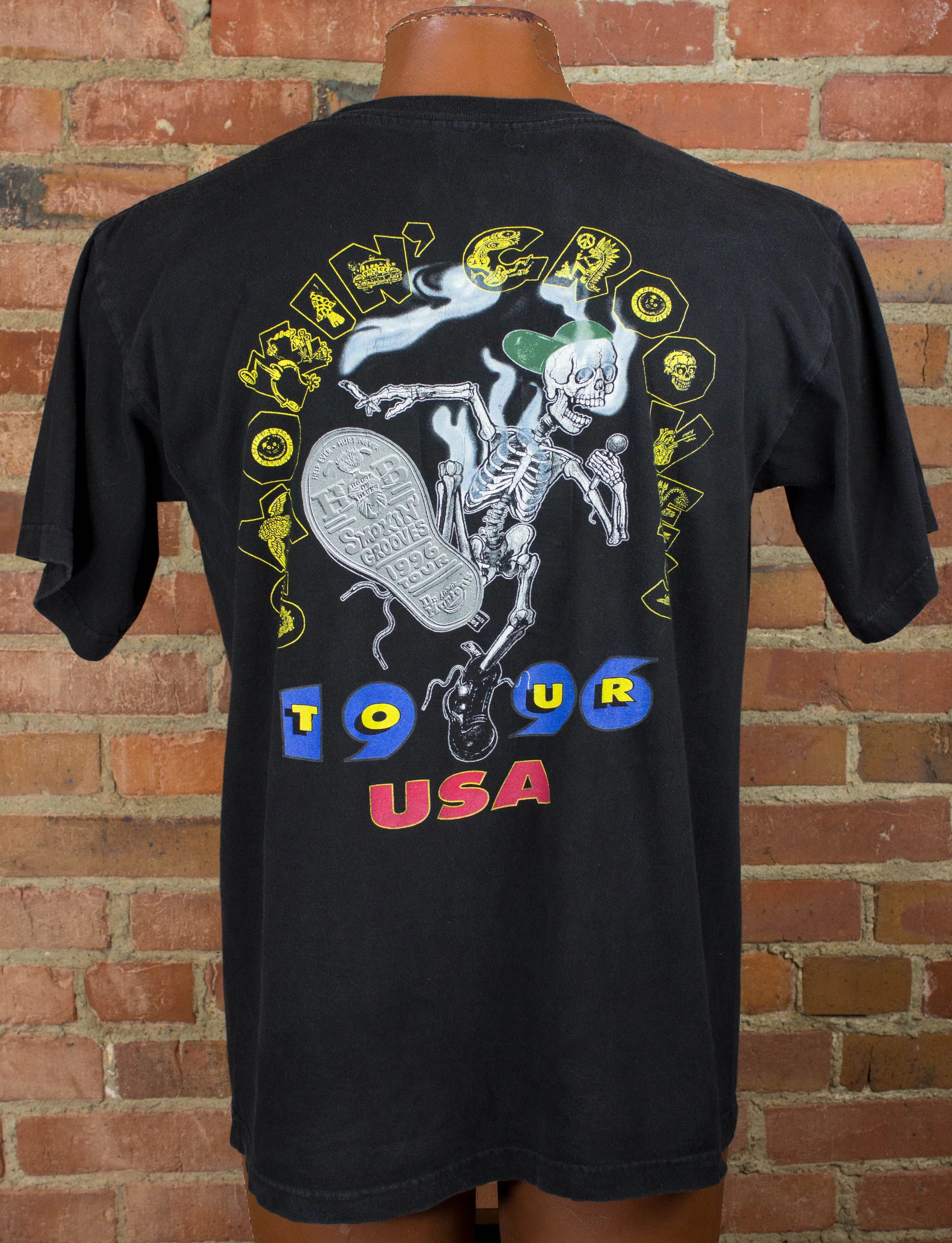Vintage Smokin Grooves 1996 Tour USA Rap Tee Concert T Shirt Large