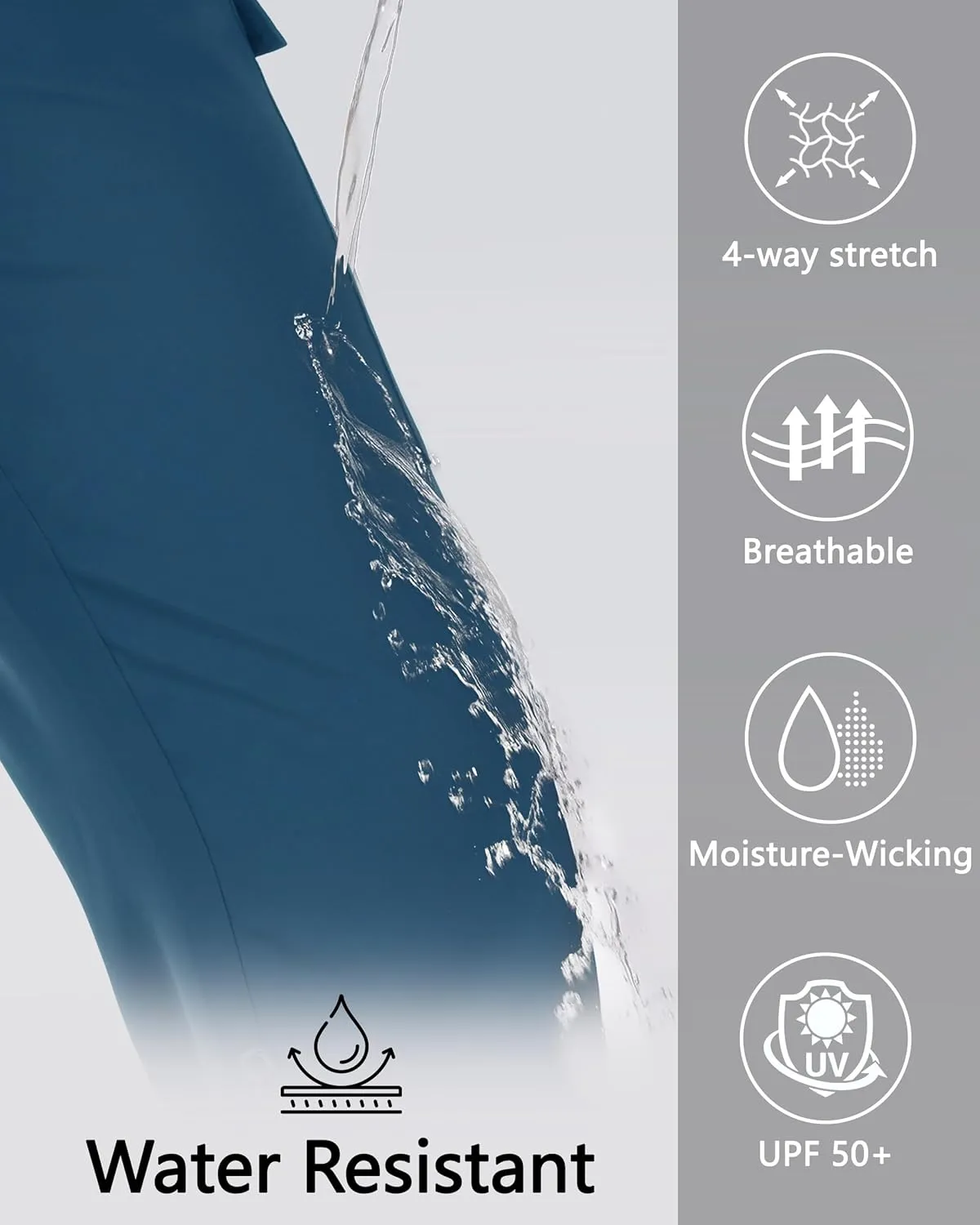 Women's Hiking Cargo Pants Quick Dry Lightweight Water Resistant UPF 50 Travel Athletic Pants with Zipper Pockets