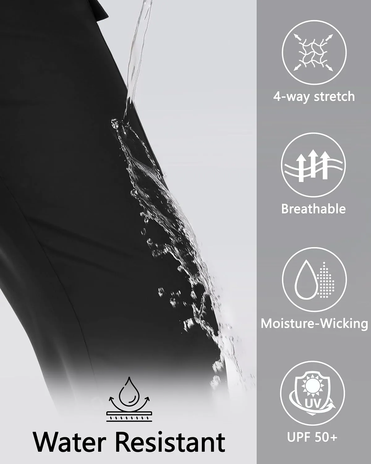 Women's Hiking Cargo Pants Quick Dry Lightweight Water Resistant UPF 50 Travel Athletic Pants with Zipper Pockets