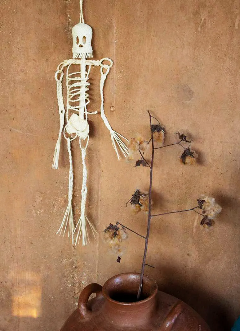 Woven Palm Skeleton Decorations